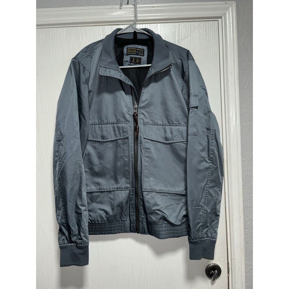 Vintage Abercrombie And‎ Fitch Military Style Long Sleeve Zip Up Jacket Large